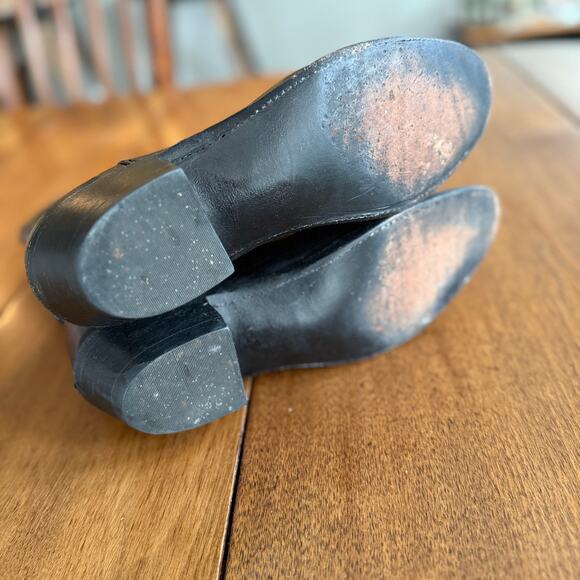 Lucchese 1883 Leather Cowboy Boots Wide Width Mens Western 8.5 Black Cherry Red - Picture 14 of 16